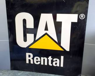 Cat Rental Metal Sign, 47" X 47"