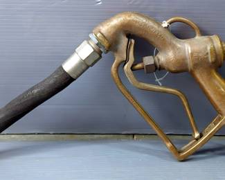 McDonald Dubuque Brass Fuel Nozzle, Handle PL 819, 14" X 17"