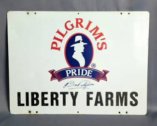 Pilgrims Pride Liberty Farms Metal Sign, 18" X 24"