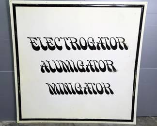 Electrogator Alumigator Minigator Metal Sign, 48" X 48"