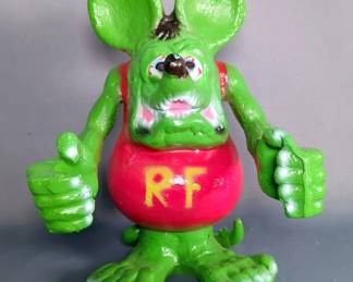 Rat Fink Cast Aluminum Statue, 12" Tall