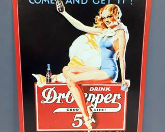 Dr. Pepper "Come And Get It..." Metal Sign, 15.75" x 12.5"