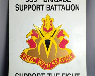 589th Brigade Support Battalion Metal Sign, 36" X 30"