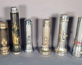 Winchester, USAlite, Ray-O-Vac, And Military Style Flashlights, Total Qty 8