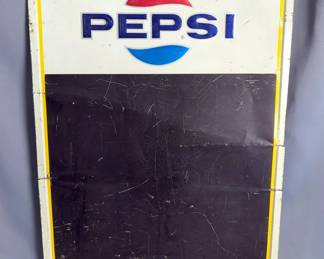 Pepsi Tin Menu Board, 27" X 19"