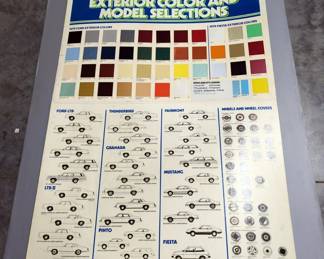 1979 Ford Car Exterior Color & Model Selector Chart, 60" X 40"