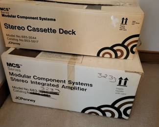 Original boxes for equipment.