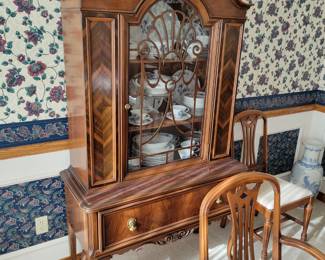 Antique walnut curio cabinet. Excellent condition!!