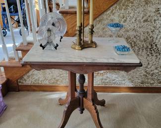 Antique marble top table.