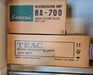 Original boxes for equipment. 