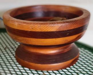 Turned wood bowl 
