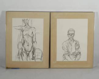  ORIGINAL VINTAGE ALBERTO GIACOMETTI LITHOGRAPH FRAMED