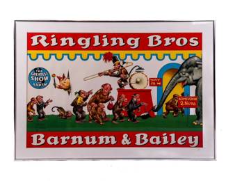 VINTAGE1943 ORIGINAL RINGLING BROS BARNUM & BAILEY CIRCUS LAWSON WOOD POSTER