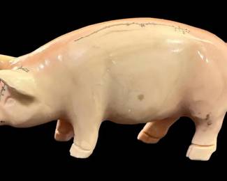 VINTAGE STONE PIG STATUE