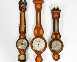 NICE EARLY LOT OF BANJO BAROMETERS