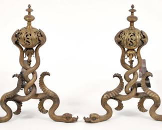 ANTIQUE ANDIRONS
