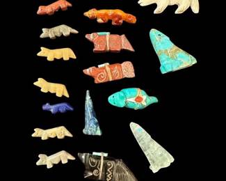 BIG LOT OF FETISH STONE STATUES