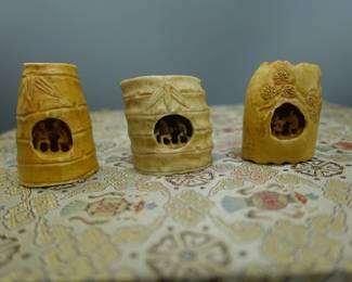 THREE JAPANESE NETSUKE