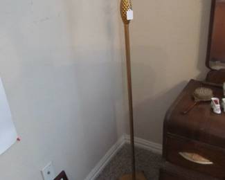 Antique gold "pineapple" floor lamp