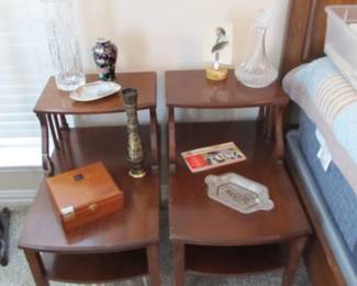 Antique MERSSMAN end tables (Made in Dallas!)