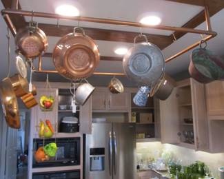 Vintage copper and antique decor