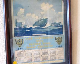 1944 framed calendar