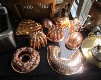Collectible "copper tone" Jello molds