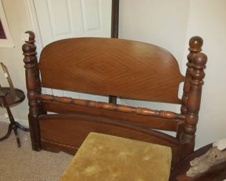Antique Art Deco Full-size bed (Can be converted to a queen)