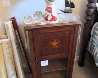 Antique music piano rolls cabinet
