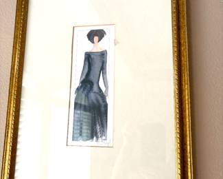 Set of 4 signed fashion art