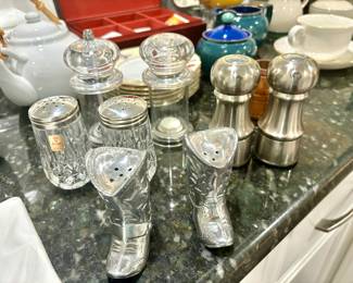Assorted salt and peppers