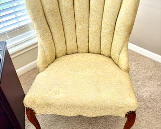 Vintage channel back accent chair