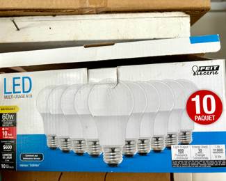 Boxes of light bulbs