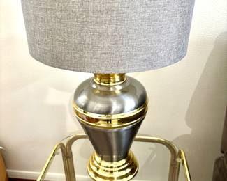 Chrome/brass lamp