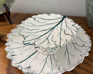 2 piece leaf serving