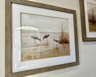 Pair of "Shorebirds II" prints