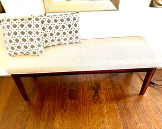 Wood and fabric bench