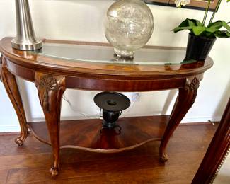 Elegant curved console table