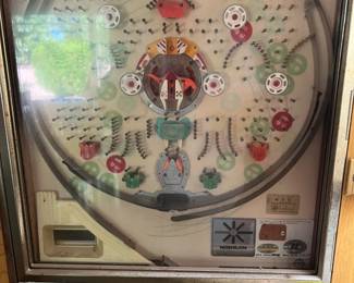 This vintage pachenko game by Nishijin is a rare find.  You know this will be of great interest.  
