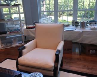 *Lillian August designer leather chair- one of two