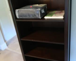 Pottery barn bookcase, linens