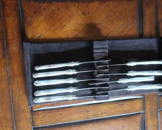 butter knives from sterling set