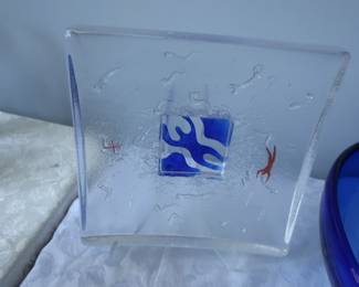 Kosta Boda glass platter