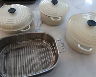 all clad and Le Creuset cookware , the item on the upper left and lower left is no longer available