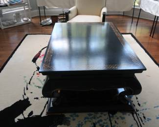 Asian style black and gold coffee table