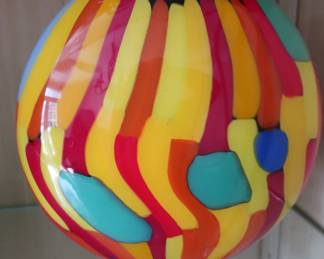 large murano seguso viro multi color vase