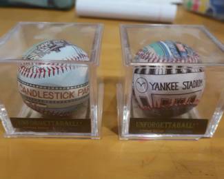 Candlestick and Yankee stadium base balls