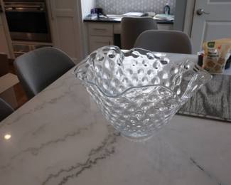 large glass centerpiece