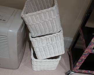 white storage baskets