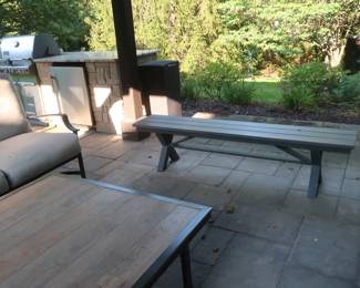 Bench on patio. It is 72 x 13 1/2.